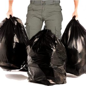 50 Heavy Duty 80L Trash Bags, Black Garbage Bags - Pack of 50 Environmentally Friendly Garbage Bags - Extra Strong Garbage Bags Made from Recycled Materials - Large Capacity Garbage Bags for Easy