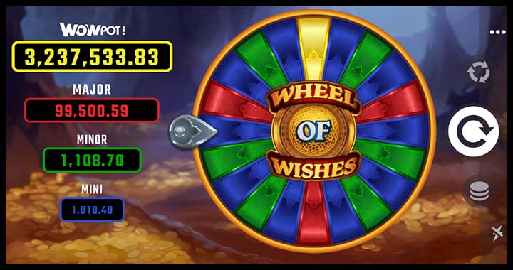 Wheel of Wishes slot machine and bonus jackpot