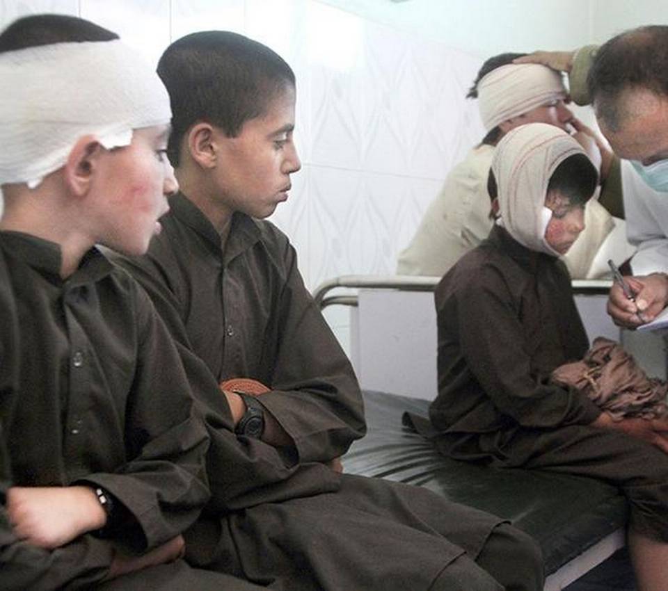 Afghan children caught in the crossfire