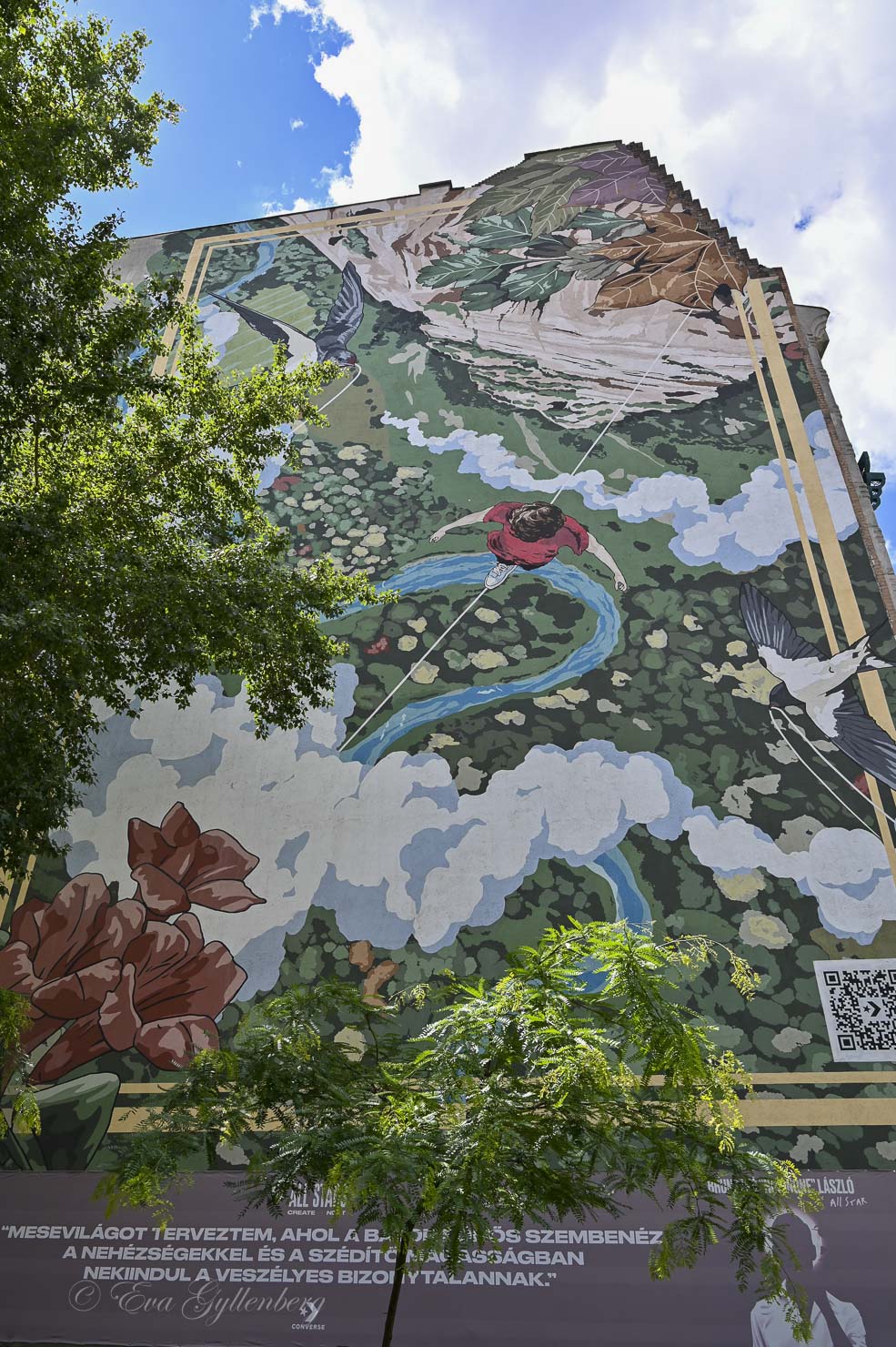Street art in the Jewish Quarter of Budapest