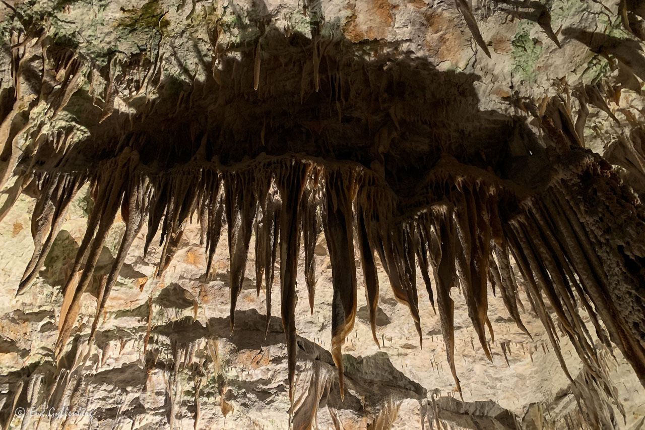 Awesome stalagmites in caves in Slovenia