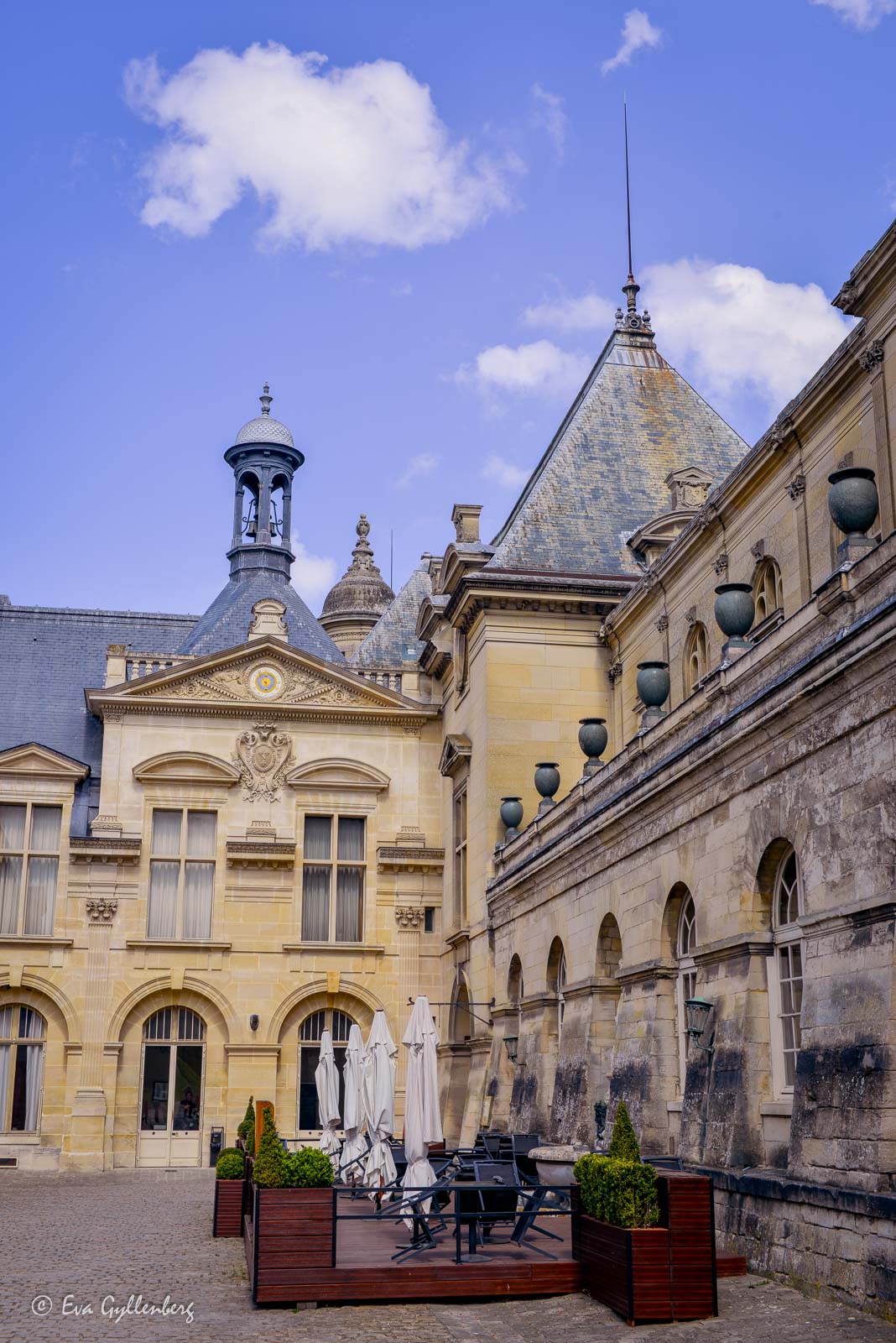 The castle courtyard