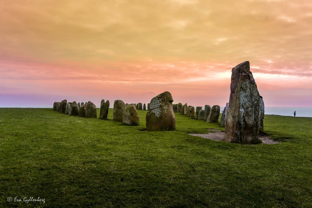 Ales stenar i solnedgång - Österlen - Skåne