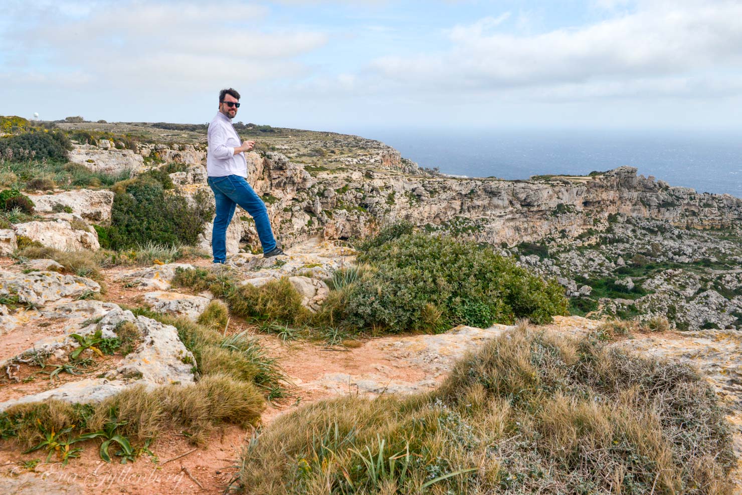 Anders at the Dingli Cliffs