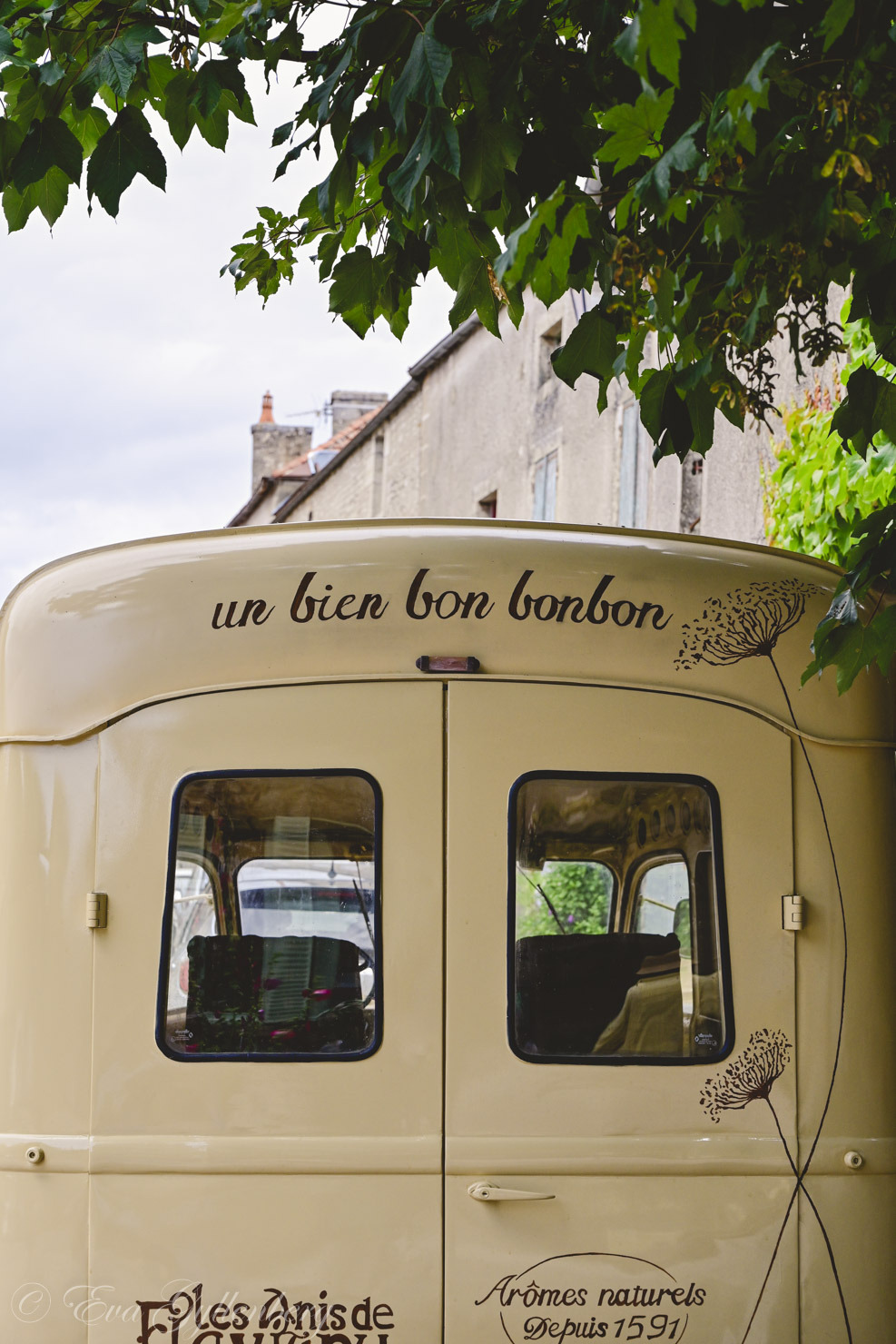 a beige candy car