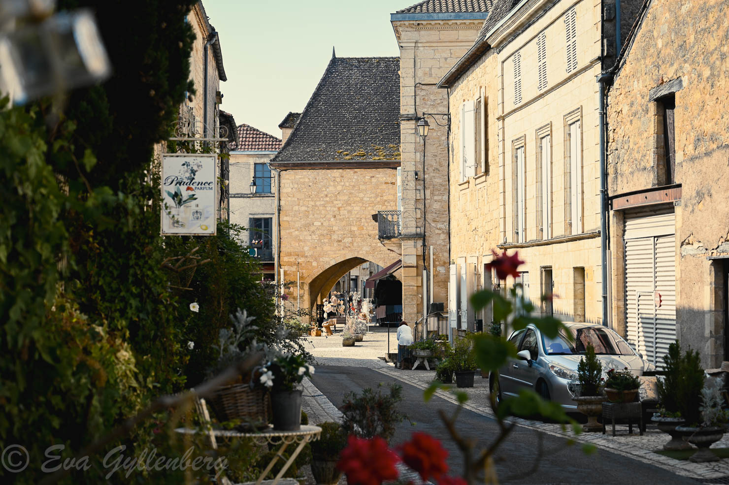 Small village street in Dordogne