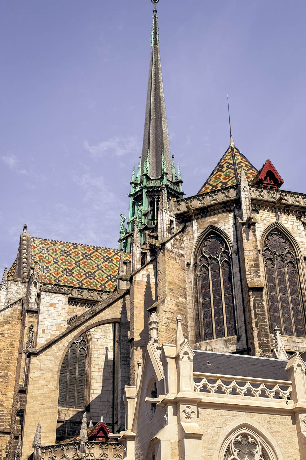 Church in Dijon with colorful tiles