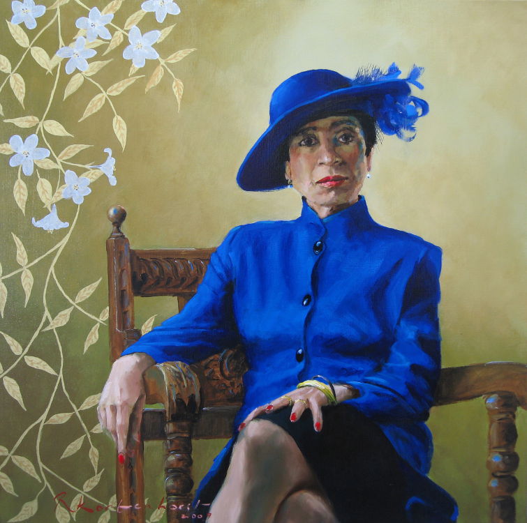 Familieportretten portretten in opdracht portret in opdracht Lydia Zalm Gerrit Zalm schilderij