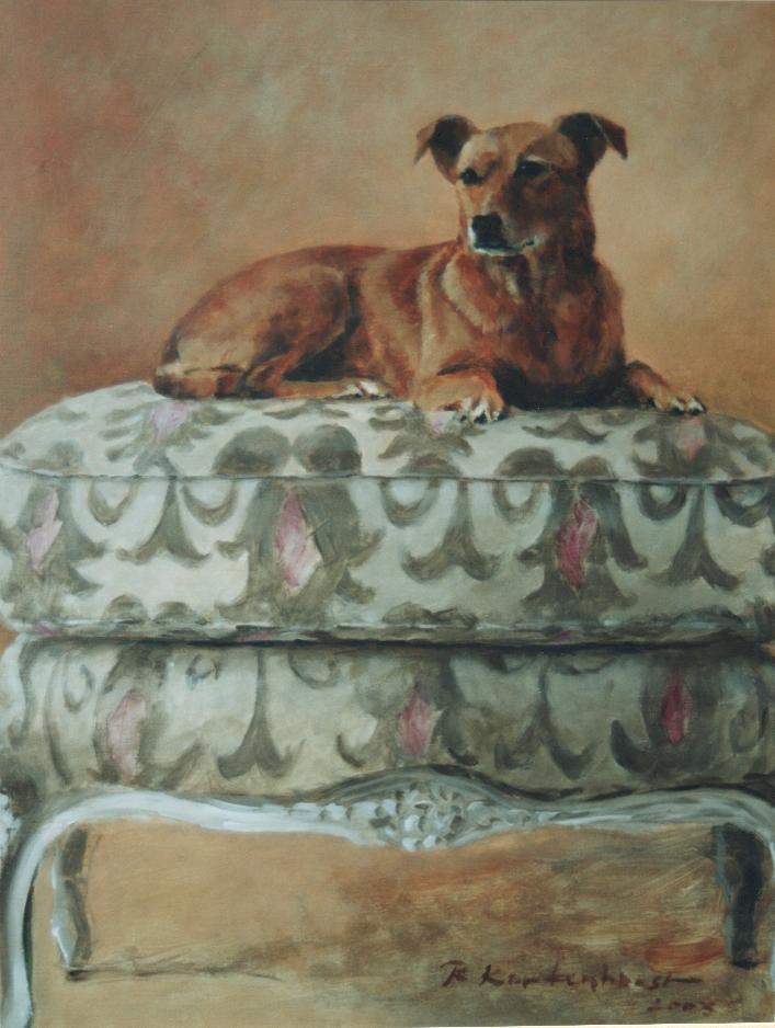 portret in opdracht portretten in opdracht schilderij honden hond rashond combinatie schilderij Hondenportret