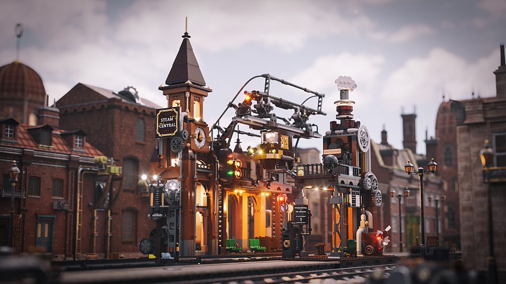 Steampunk Train Station by Lumibricks