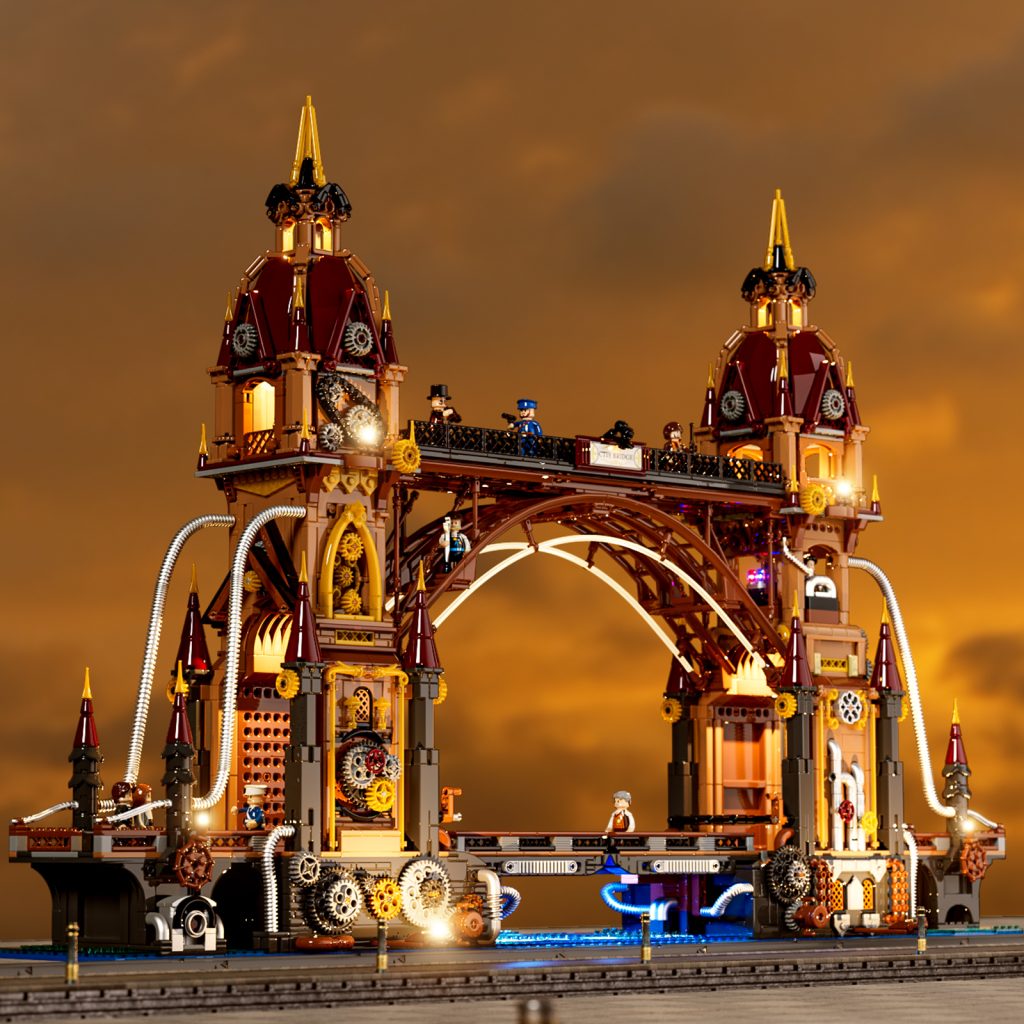Steampunk City Bridge by Lumibricks