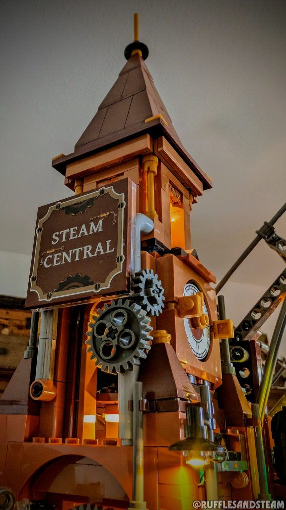 Details of Lumibricks' Steampunk Train Station