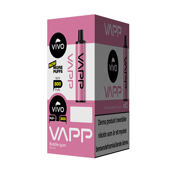 VAPP BUBBLE GUM 800 14,5 mg