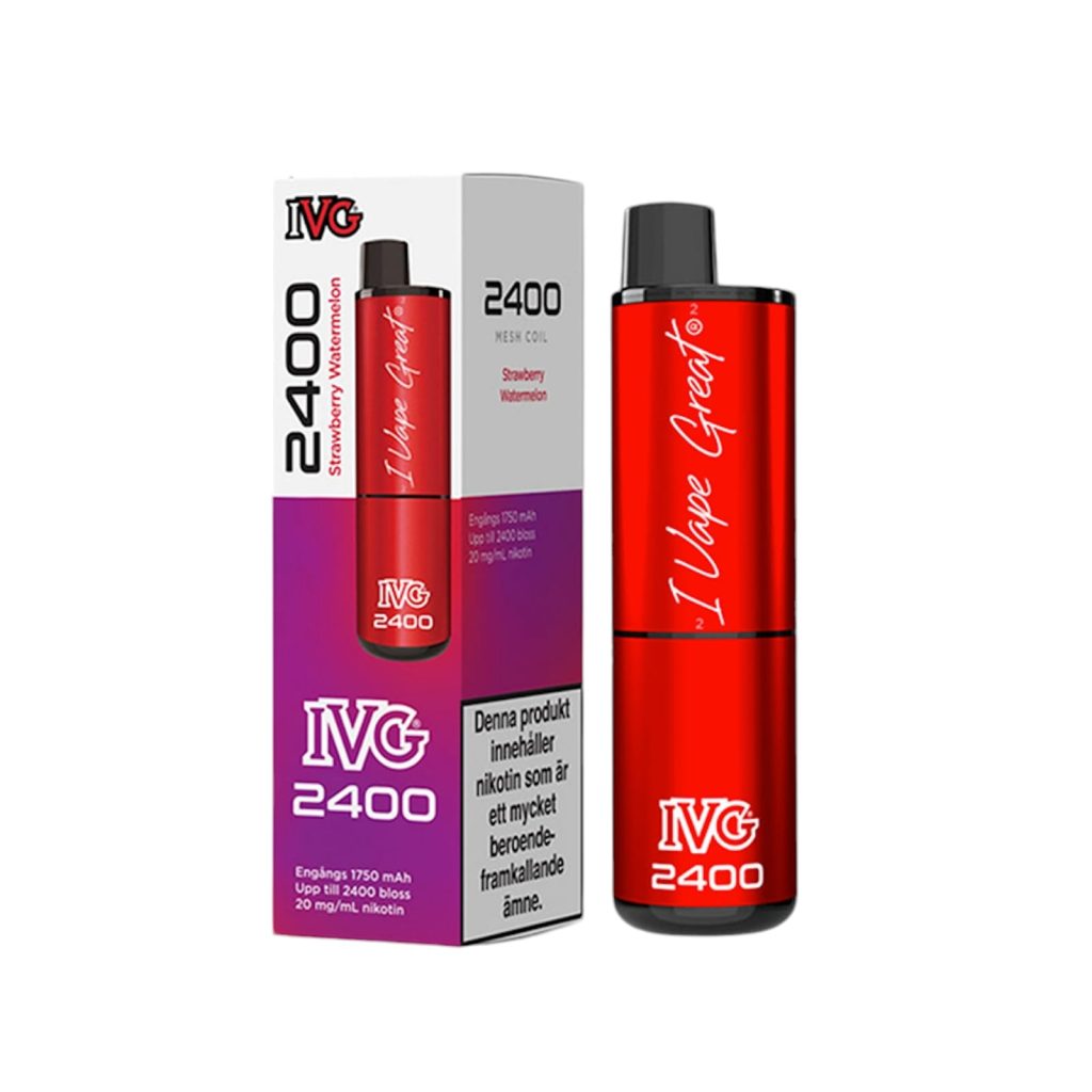 1 3 IVG 2400 4in1 Mesh Engångs Vape – Strawberry Watermelon 20 mg