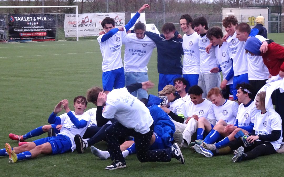 Nos U19 sacrés CHAMPIONS à Jodoigne !!!