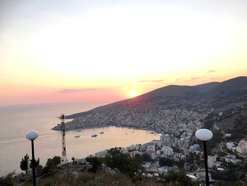 Utsikt over Sarande, Albania