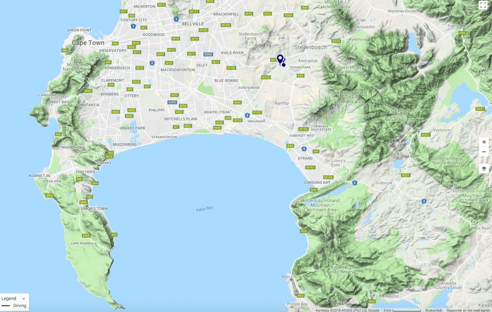 Map, Stellenboch, vinsmaking på vingårder