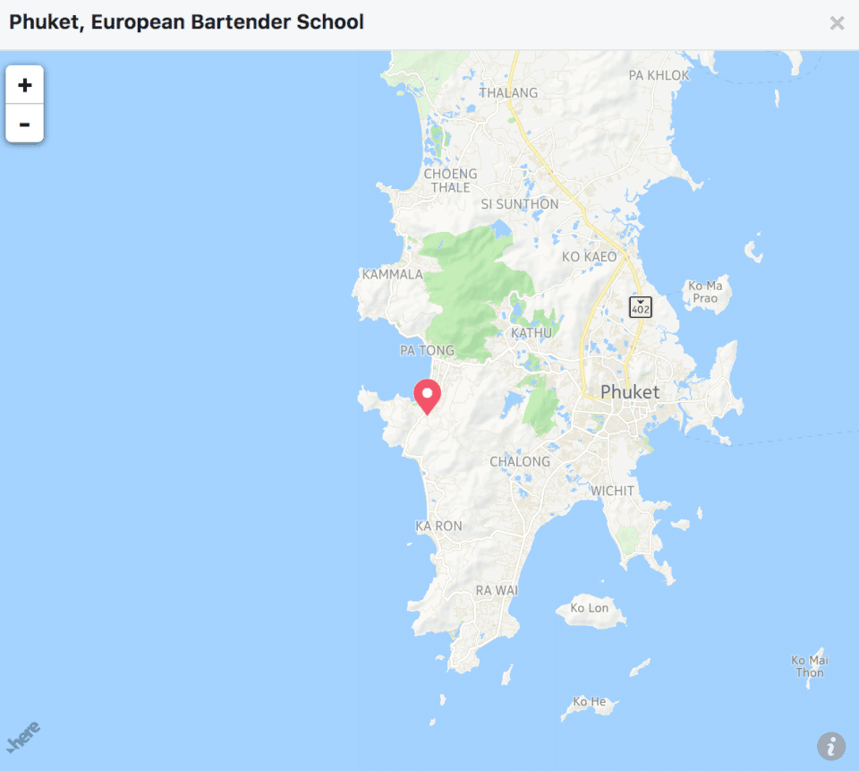 EBS Bartendeskole, Phuket - Map