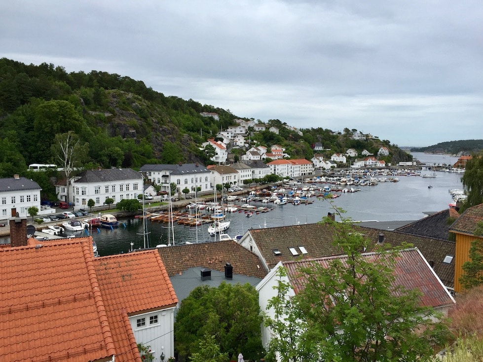 Utsikt fra branntårnet, Risør sentrum