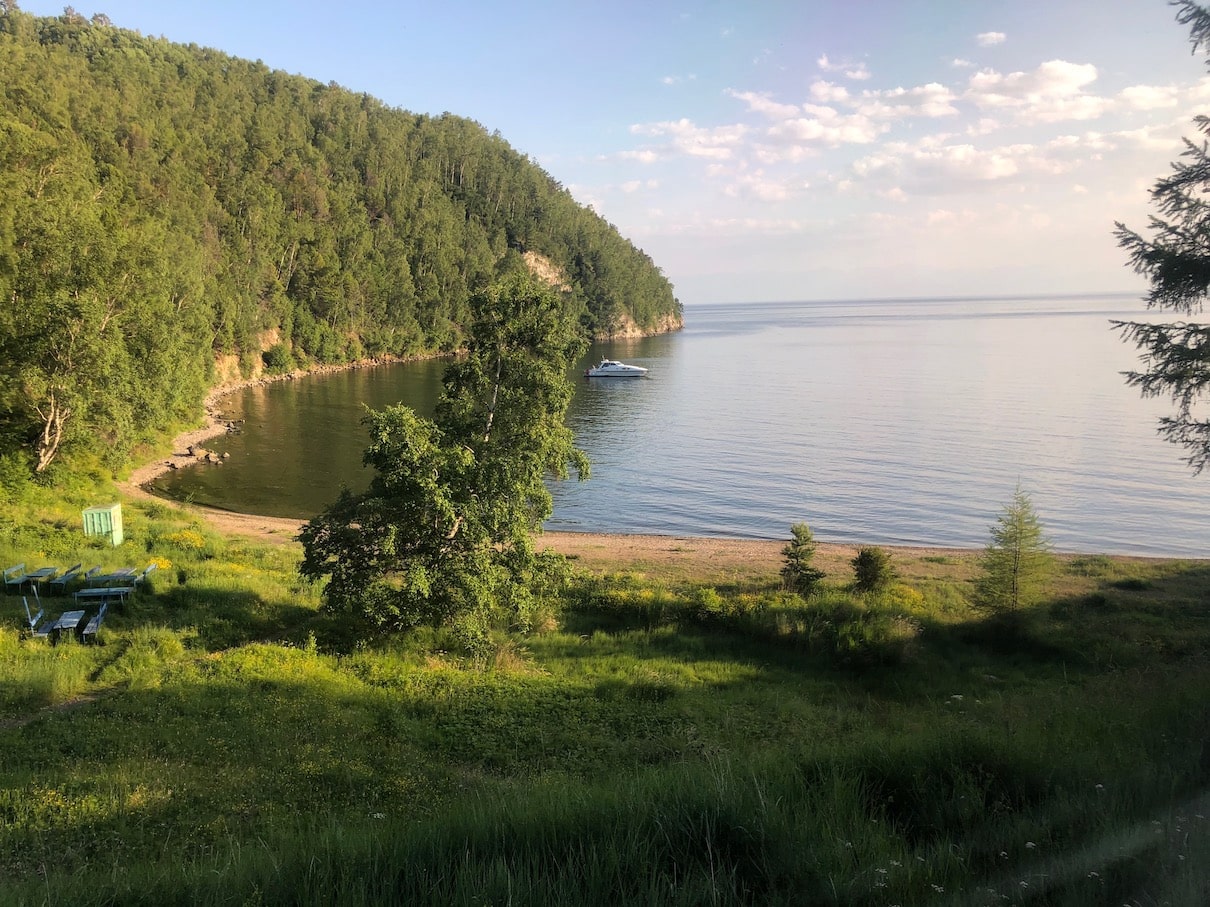 Village along Lake Baikal. 