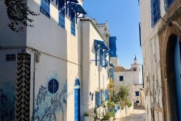 Blå dører i Sidi Bou Said