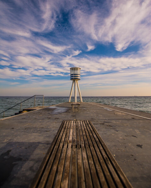 Bellevue strand L s p Rundt i Danmark om stranden i Klampenborg