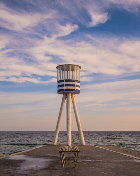 Bellevue strand L s p Rundt i Danmark om stranden i Klampenborg