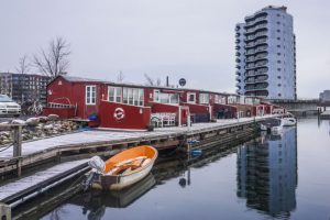 Røde bådhuse i Sydhavn