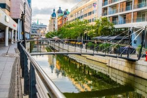 Broerne over Aarhus Å langs Åboulevarden