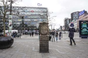 Kilometerstenen på Rådhuspladsen