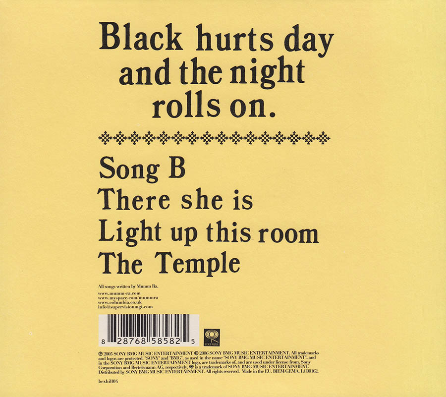 Mumm-Ra Black Hurts Day And The Night Rolls On CD