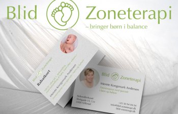 Blid Zoneterapi, visitkort og rabatkort