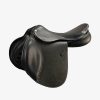 Premier Equine Lyon Close Contact læder spring sadel - sort - 17"