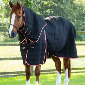 Premier Equine Lucanta 200g stald dækken med hals - Sort - 5,0? ? 115cm