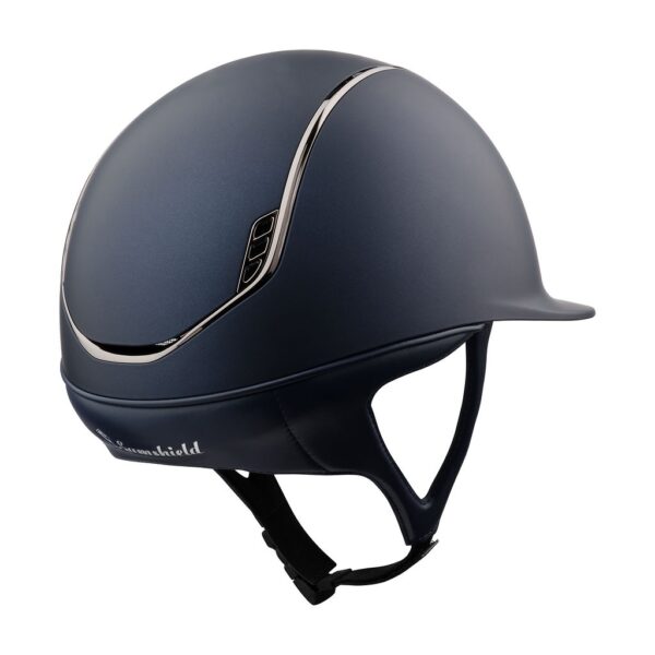 Samashield ridehjelm. Regular 2.0 Shadowmatt Black Chrome Navy