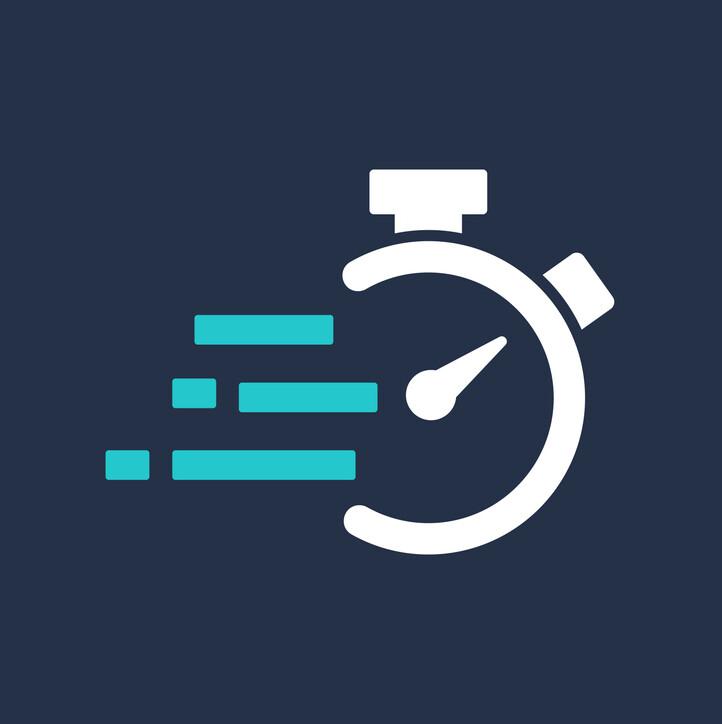 Time speed icon. Solid icon vector illustration. For website design, logo, app, template, ui, etc.