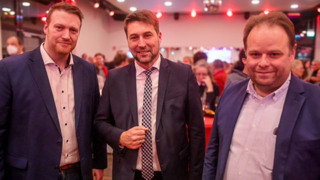 250131_spd_sb_raab_conradt_keßler Sozialdezernent Tobias Raab, Oberbürgermeister und CDU-Fraktionschef Alexander Keßler