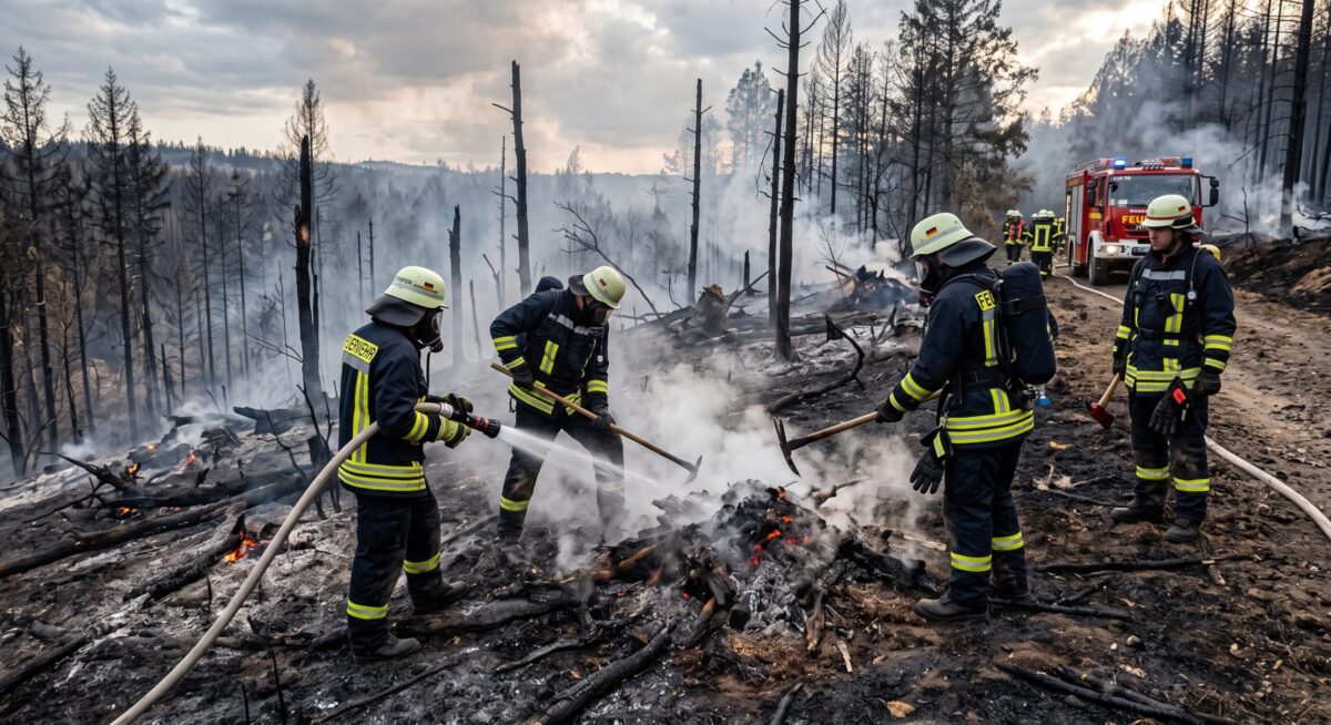Wald- und Flächenbrand in Eppelborn unter Kontrolle