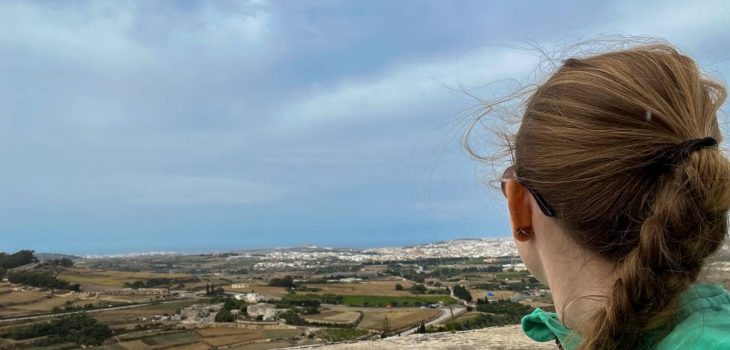 Blick ins Umland von der Stillen Stadt Mdina in Malta aus