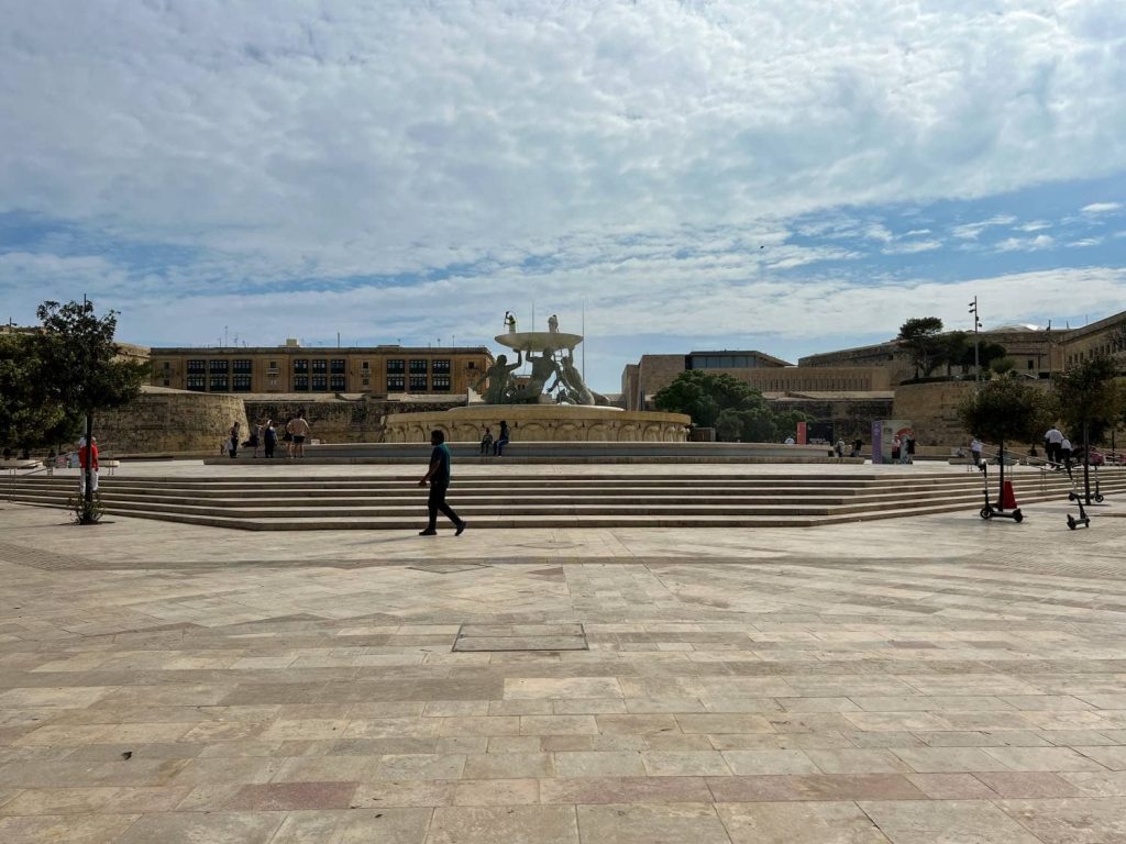 Tritonenbrunnen in Valletta, Malta