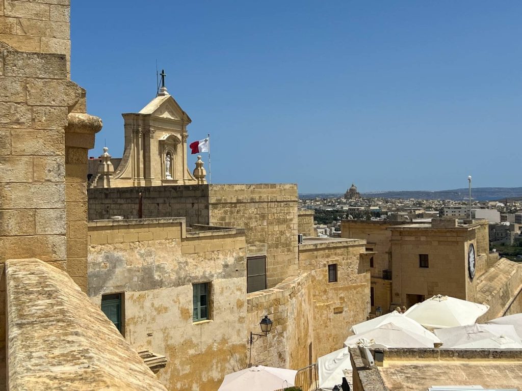 Blick von der Zitadelle von Victoria, Insel Gozo