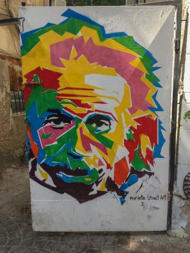 Streetart in Tel Aviv: Albert Einstein