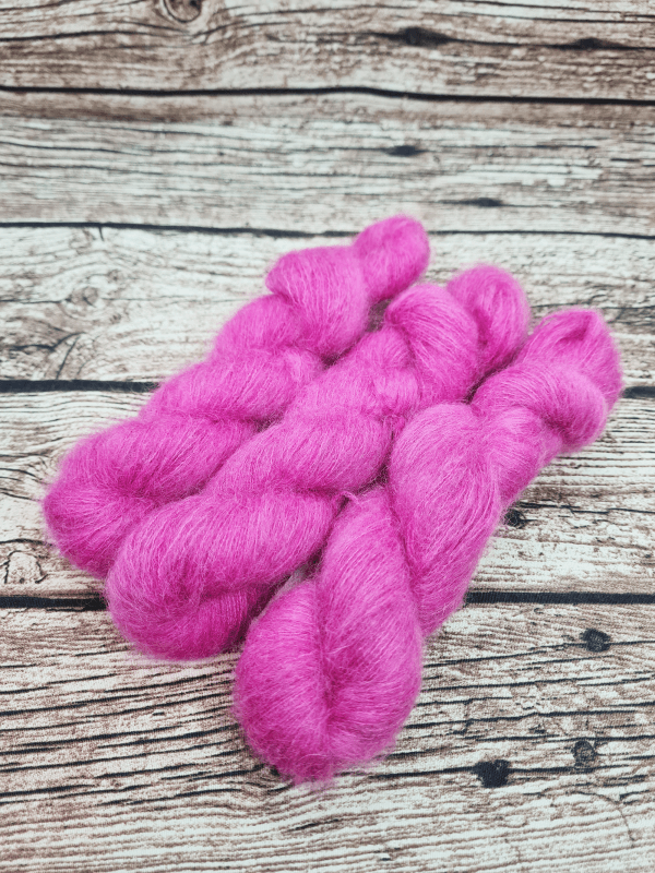 super Kid Mohair Wolle mit Maulbeerseide und Yak Wolle, Pink