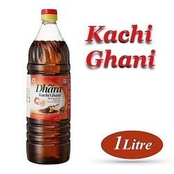 Dhara Kachi Ghani Mustard 1 Ltr PET Bottle