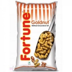 Fortune Goldnut Refined Groundnut Oil 1 litre Pouches