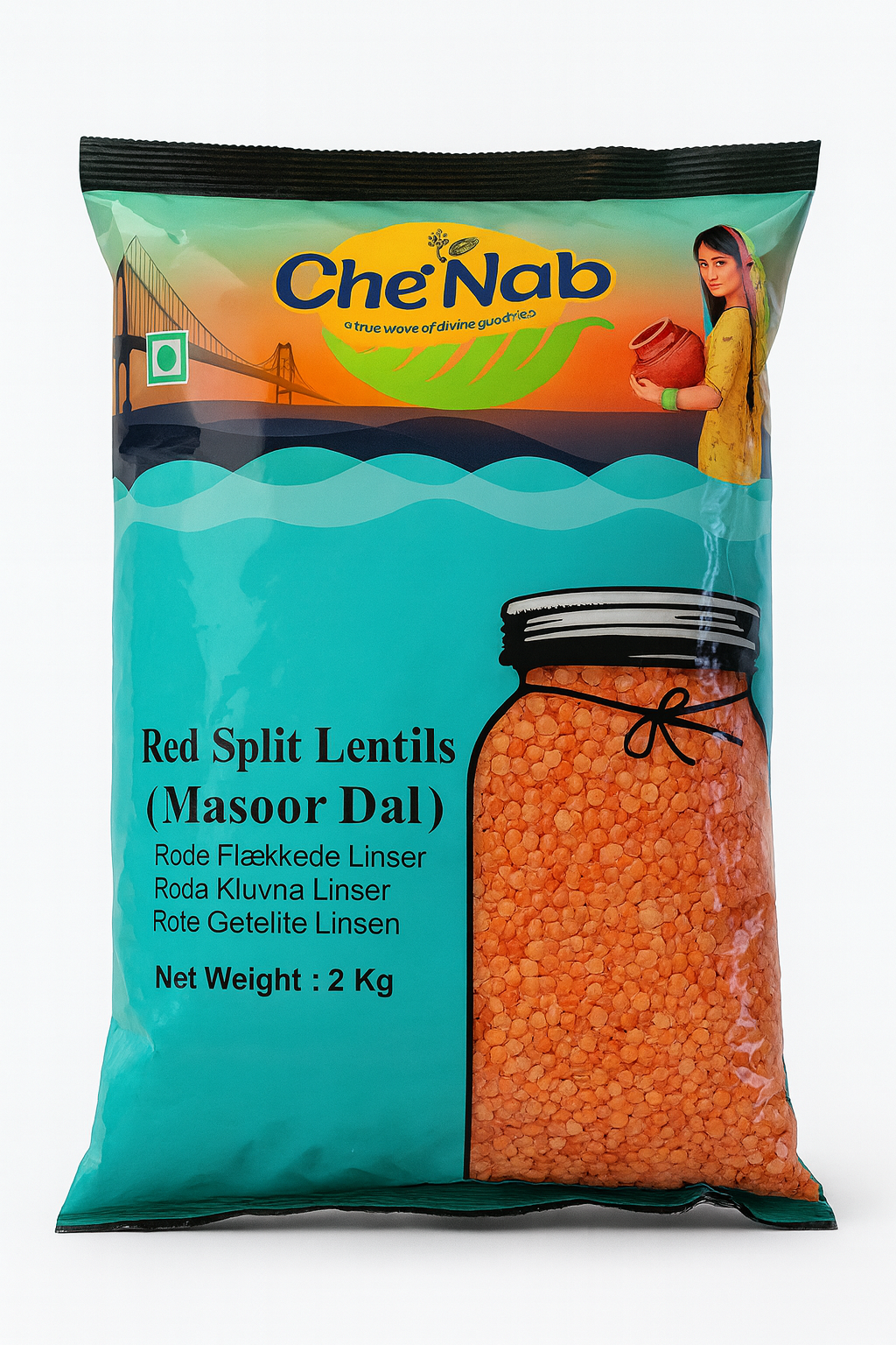 Masoor Daal 2Kg - Chenab