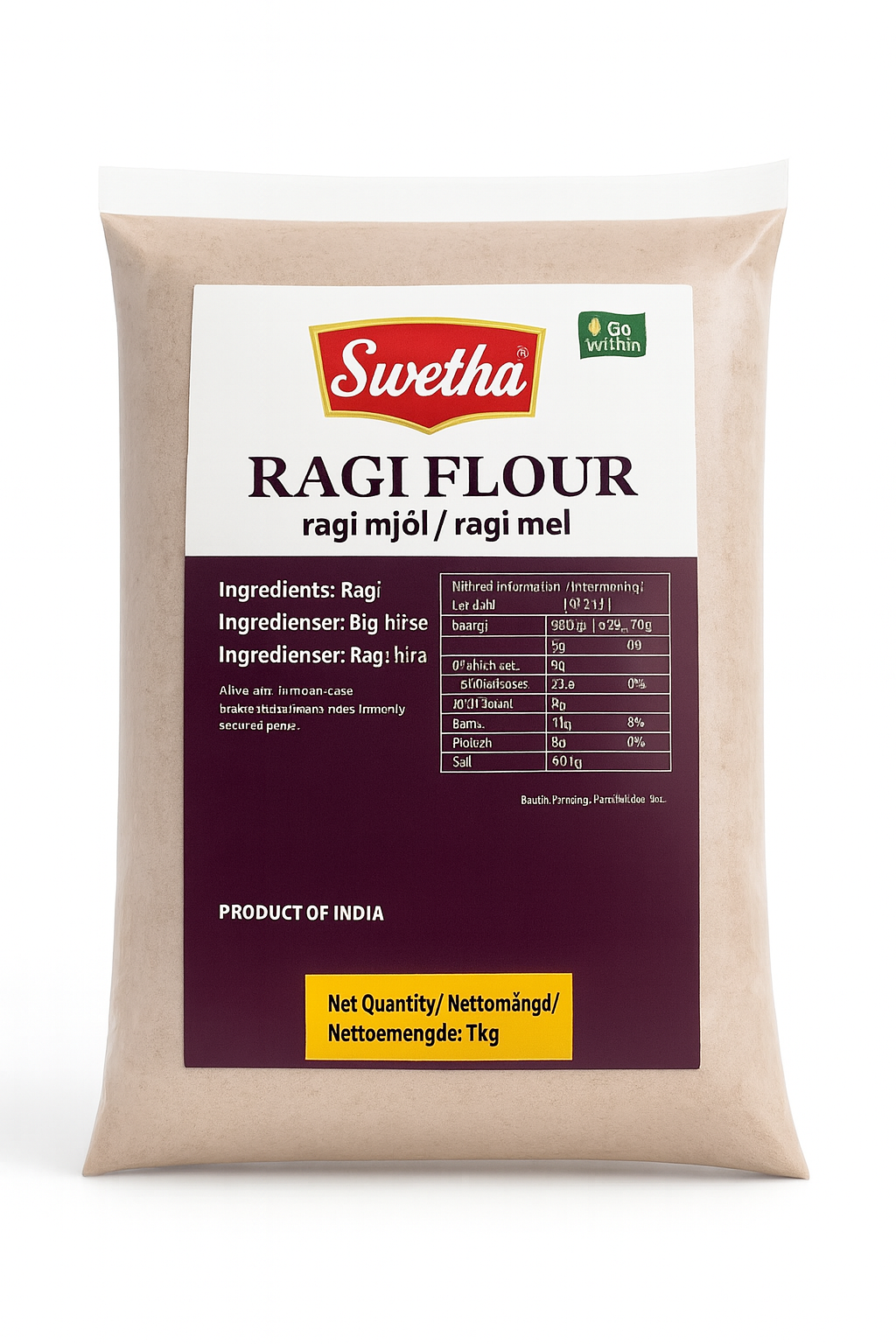 Ragi Flour 1kg - SWETHA