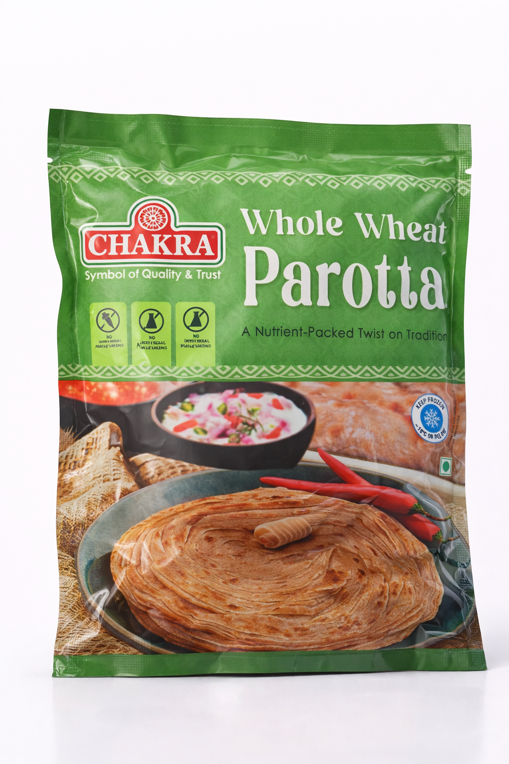 Chakra whole wheat parotta 350g