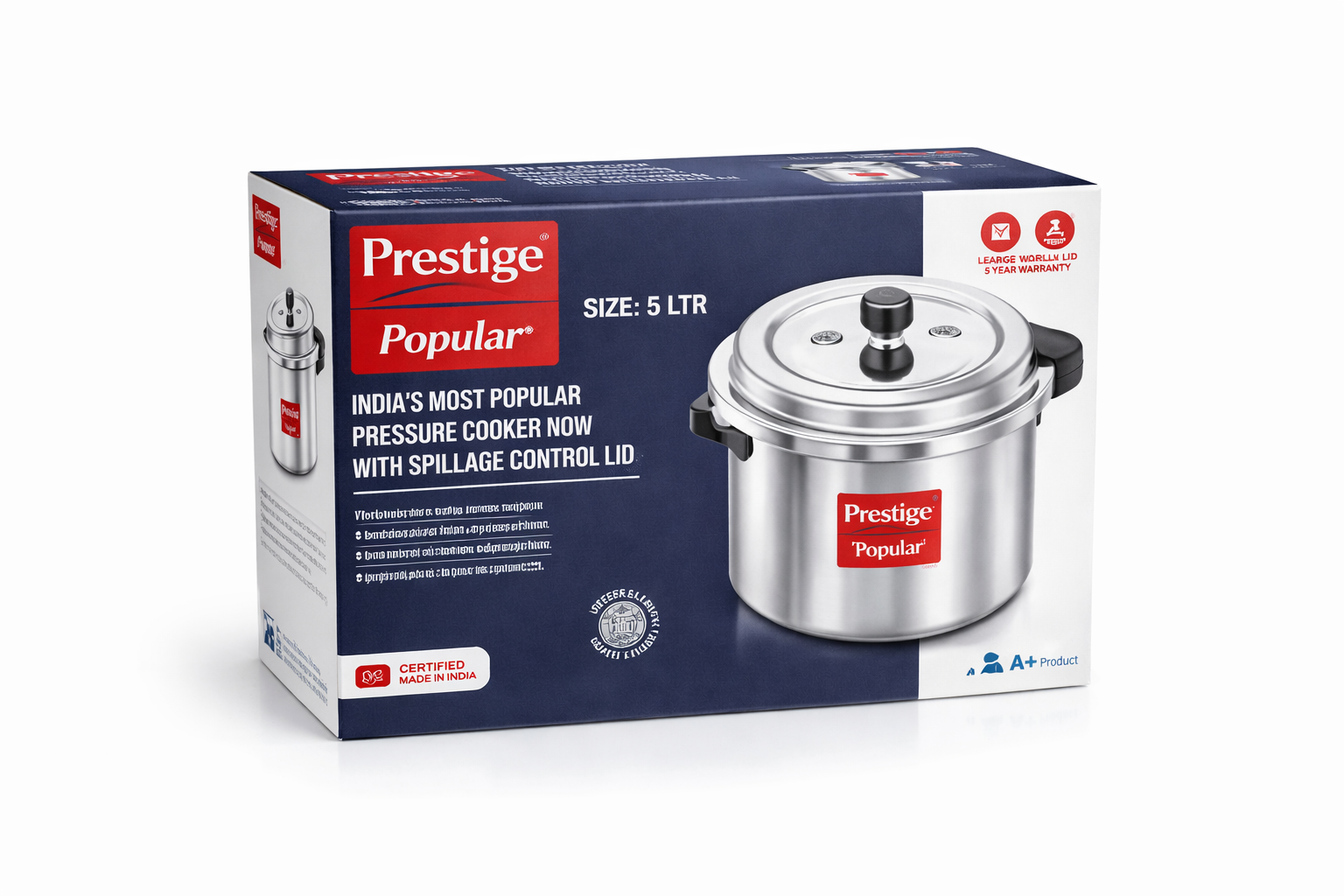 Prestige aluminum cooker 5L