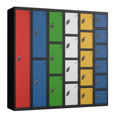 1-6 Door Col Black LockersB4 1-6 Door Col Black LockersB4
